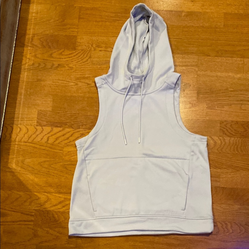 NOBULL WOMEN'S MICROPLUSH SLEEVELESS HOODIE - Frost / Small